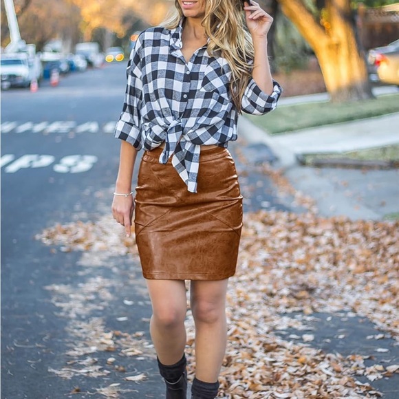 zeagoo Dresses & Skirts - ZEAGOO faux leather skirt